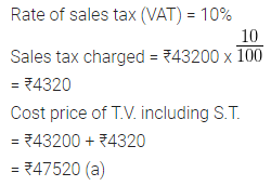 ML Aggarwal Class 10 Solutions for ICSE Maths Chapter 1 Value Added Tax MCQS 11