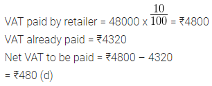 ML Aggarwal Class 10 Solutions for ICSE Maths Chapter 1 Value Added Tax MCQS 14