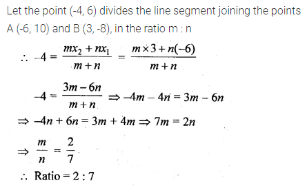 ML Aggarwal Class 10 Solutions for ICSE Maths Chapter 11 Section Formula Chapter Test 12