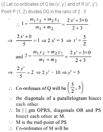 ML Aggarwal Class 10 Solutions for ICSE Maths Chapter 11 Section Formula Chapter Test 25