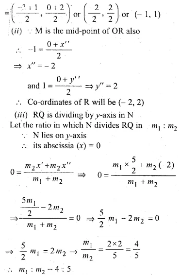 ML Aggarwal Class 10 Solutions for ICSE Maths Chapter 11 Section Formula Chapter Test 26