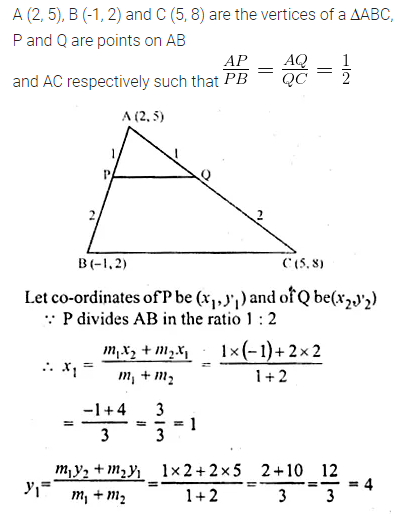 ML Aggarwal Class 10 Solutions for ICSE Maths Chapter 11 Section Formula Ex 11 39