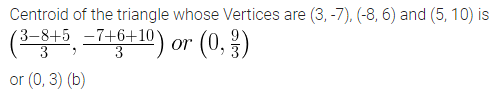 ML Aggarwal Class 10 Solutions for ICSE Maths Chapter 11 Section Formula MCQS 13