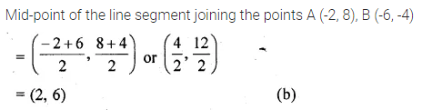 ML Aggarwal Class 10 Solutions for ICSE Maths Chapter 11 Section Formula MCQS 2