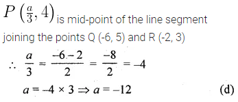 ML Aggarwal Class 10 Solutions for ICSE Maths Chapter 11 Section Formula MCQS 3