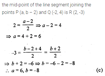 ML Aggarwal Class 10 Solutions for ICSE Maths Chapter 11 Section Formula MCQS 6