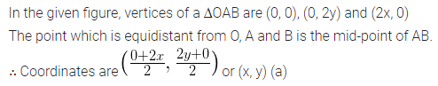 ML Aggarwal Class 10 Solutions for ICSE Maths Chapter 11 Section Formula MCQS 9