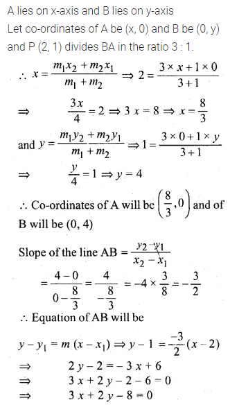ML Aggarwal Class 10 Solutions for ICSE Maths Chapter 12 Equation of a Straight Line Chapter Test 17