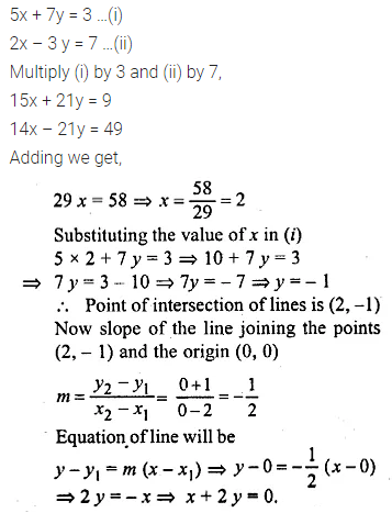 ML Aggarwal Class 10 Solutions for ICSE Maths Chapter 12 Equation of a Straight Line Ex 12.1 37