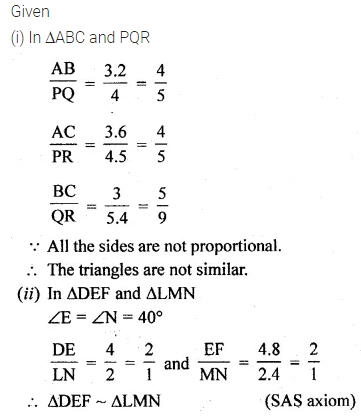 ML Aggarwal Class 10 Solutions for ICSE Maths Chapter 13 Similarity Ex 13.1 2