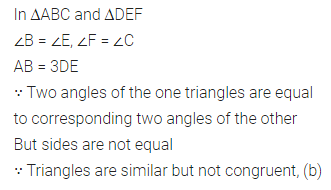 ML Aggarwal Class 10 Solutions for ICSE Maths Chapter 13 Similarity MCQS 8