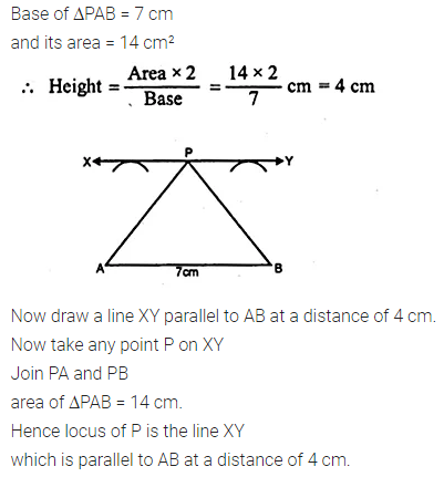 ML Aggarwal Class 10 Solutions for ICSE Maths Chapter 14 Locus Chapter Test 3