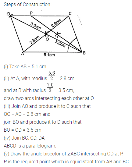 ML Aggarwal Class 10 Solutions for ICSE Maths Chapter 14 Locus Chapter Test 8