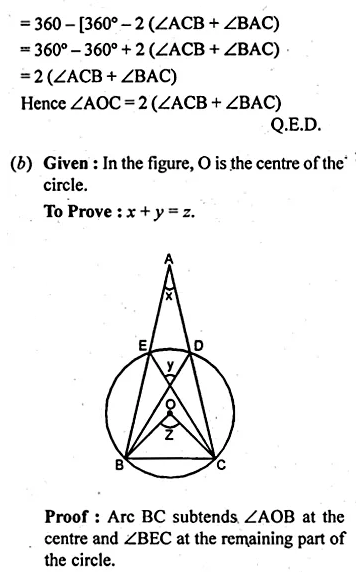 ML Aggarwal Class 10 Solutions for ICSE Maths Chapter 15 Circles Chapter Test 11