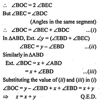 ML Aggarwal Class 10 Solutions for ICSE Maths Chapter 15 Circles Chapter Test 12