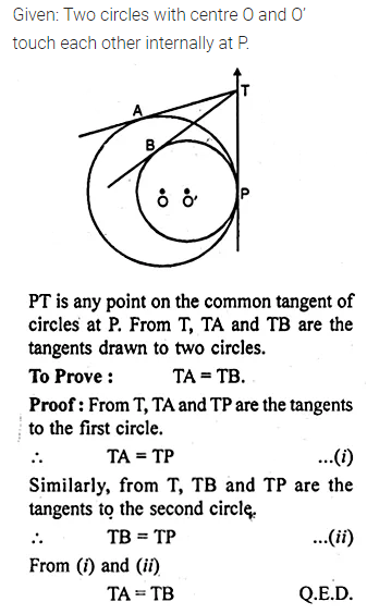 ML Aggarwal Class 10 Solutions for ICSE Maths Chapter 15 Circles Chapter Test 20