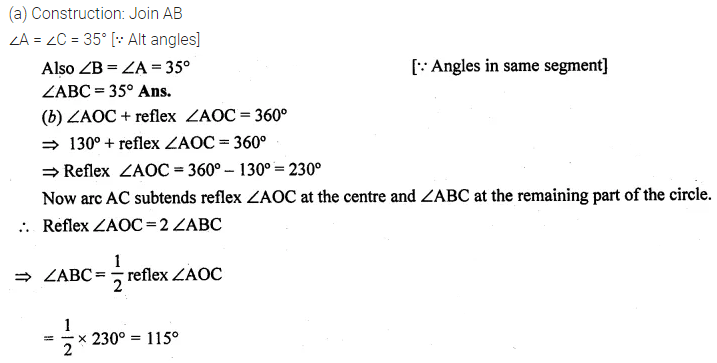 ML Aggarwal Class 10 Solutions for ICSE Maths Chapter 15 Circles Ex 15.1 12