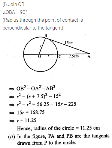 ML Aggarwal Class 10 Solutions for ICSE Maths Chapter 15 Circles Ex 15.3 14