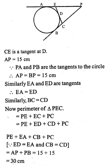 ML Aggarwal Class 10 Solutions for ICSE Maths Chapter 15 Circles Ex 15.3 15