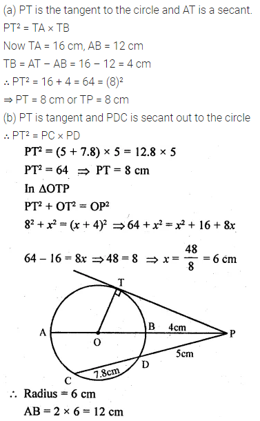 ML Aggarwal Class 10 Solutions for ICSE Maths Chapter 15 Circles Ex 15.3 77