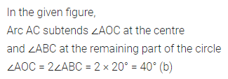 ML Aggarwal Class 10 Solutions for ICSE Maths Chapter 15 Circles MCQS 2