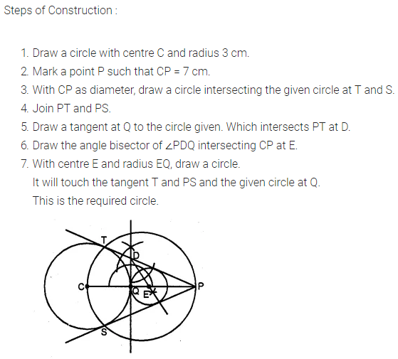 ML Aggarwal Class 10 Solutions for ICSE Maths Chapter 16 Constructions Chapter Test 1