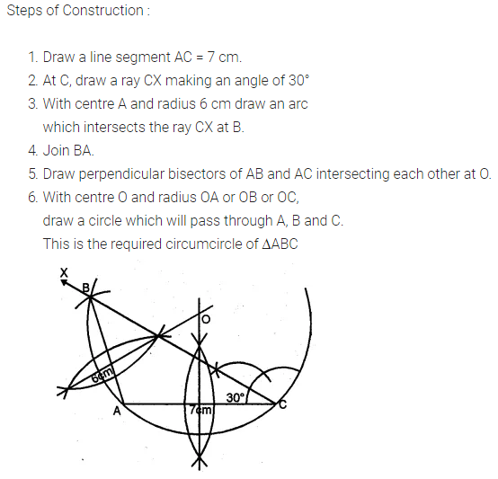 ML Aggarwal Class 10 Solutions for ICSE Maths Chapter 16 Constructions Chapter Test 3