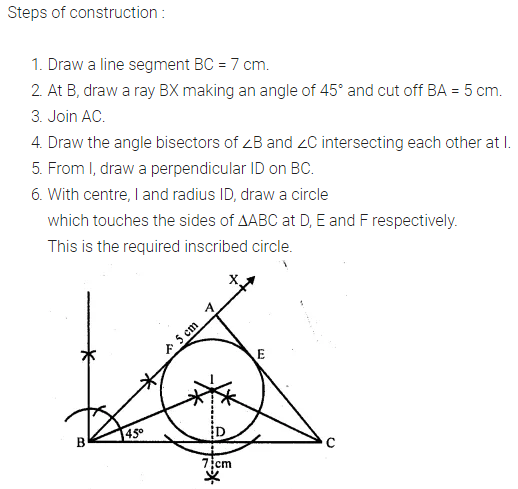 ML Aggarwal Class 10 Solutions for ICSE Maths Chapter 16 Constructions Chapter Test 5