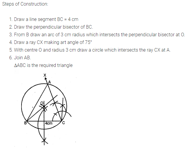 ML Aggarwal Class 10 Solutions for ICSE Maths Chapter 16 Constructions Chapter Test 6