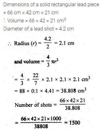 ML Aggarwal Class 10 Solutions for ICSE Maths Chapter 17 Mensuration Chapter Test 23