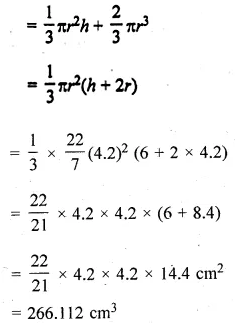 ML Aggarwal Class 10 Solutions for ICSE Maths Chapter 17 Mensuration Chapter Test 8