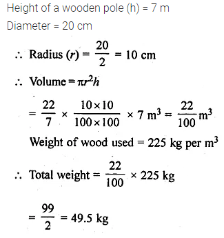 ML Aggarwal Class 10 Solutions for ICSE Maths Chapter 17 Mensuration Ex 17.1 10