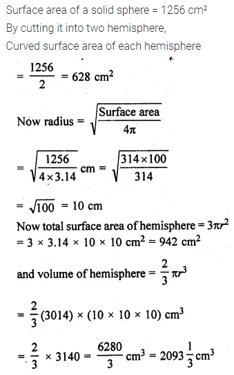 ML Aggarwal Class 10 Solutions for ICSE Maths Chapter 17 Mensuration Ex 17.3 17