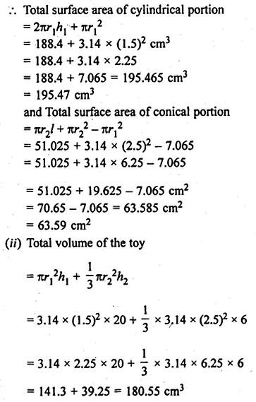 ML Aggarwal Class 10 Solutions for ICSE Maths Chapter 17 Mensuration Ex 17.4 22