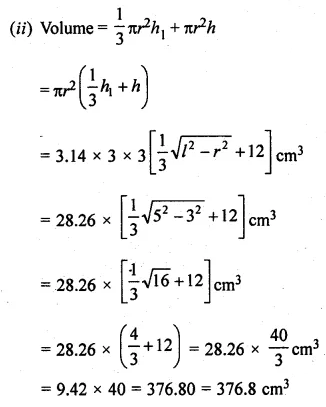 ML Aggarwal Class 10 Solutions for ICSE Maths Chapter 17 Mensuration Ex 17.4 30