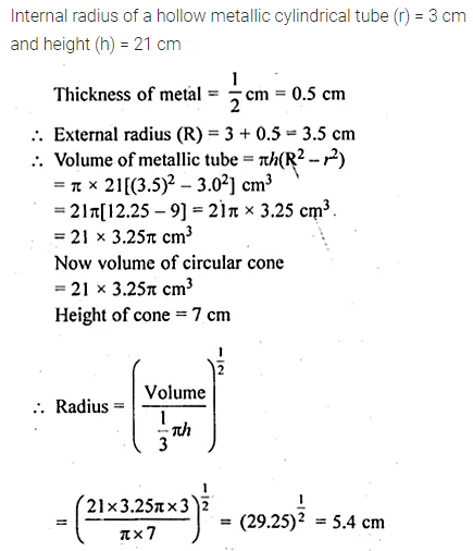 ML Aggarwal Class 10 Solutions for ICSE Maths Chapter 17 Mensuration Ex 17.5 12