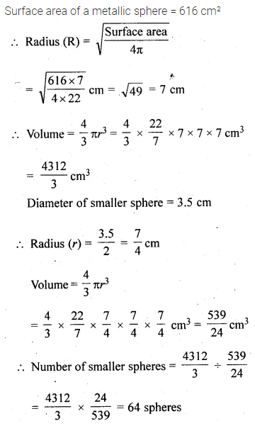 ML Aggarwal Class 10 Solutions for ICSE Maths Chapter 17 Mensuration Ex 17.5 28