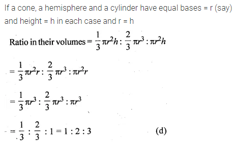 ML Aggarwal Class 10 Solutions for ICSE Maths Chapter 17 Mensuration MCQS 23