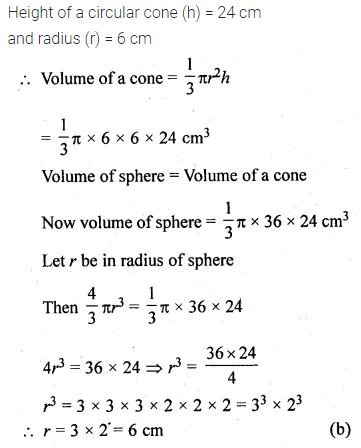 ML Aggarwal Class 10 Solutions for ICSE Maths Chapter 17 Mensuration MCQS 26