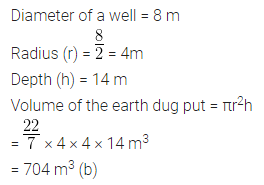 ML Aggarwal Class 10 Solutions for ICSE Maths Chapter 17 Mensuration MCQS 3