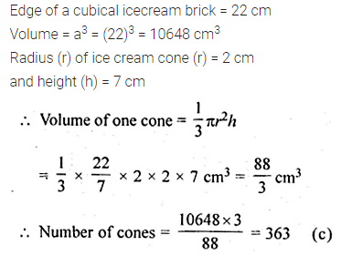 ML Aggarwal Class 10 Solutions for ICSE Maths Chapter 17 Mensuration MCQS 31