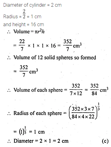 ML Aggarwal Class 10 Solutions for ICSE Maths Chapter 17 Mensuration MCQS 32