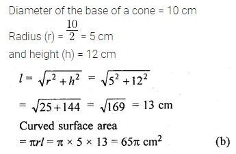 ML Aggarwal Class 10 Solutions for ICSE Maths Chapter 17 Mensuration MCQS 7