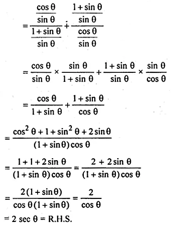 ML Aggarwal Class 10 Solutions for ICSE Maths Chapter 18 Trigonometric Identities Chapter Test 13