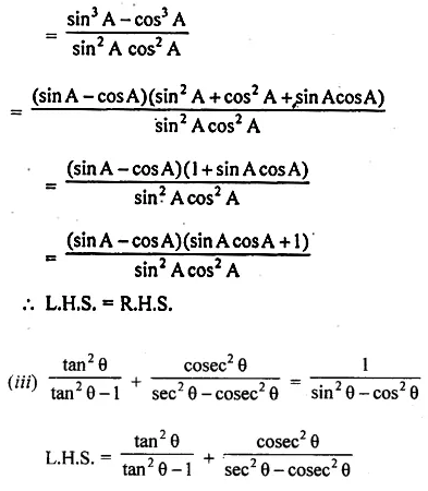 ML Aggarwal Class 10 Solutions for ICSE Maths Chapter 18 Trigonometric Identities Chapter Test 21