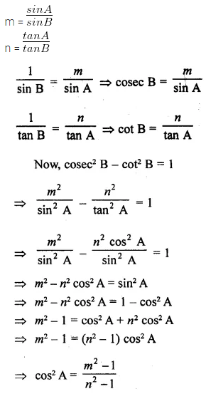 ML Aggarwal Class 10 Solutions for ICSE Maths Chapter 18 Trigonometric Identities Chapter Test 30