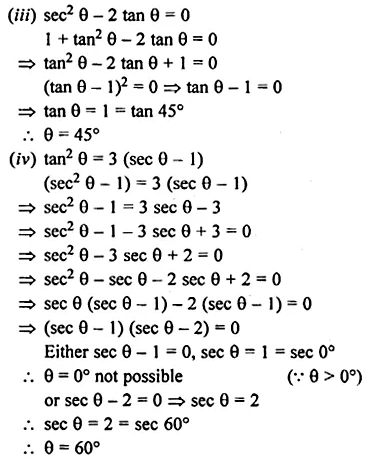 ML Aggarwal Class 10 Solutions for ICSE Maths Chapter 18 Trigonometric Identities Chapter Test 33