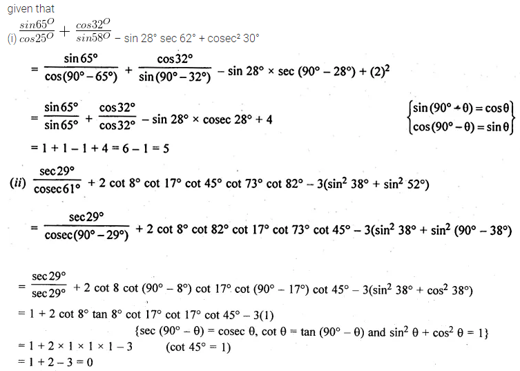 ML Aggarwal Class 10 Solutions for ICSE Maths Chapter 18 Trigonometric Identities Ex 18 11