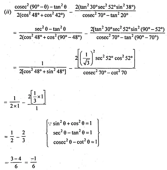 ML Aggarwal Class 10 Solutions for ICSE Maths Chapter 18 Trigonometric Identities Ex 18 15