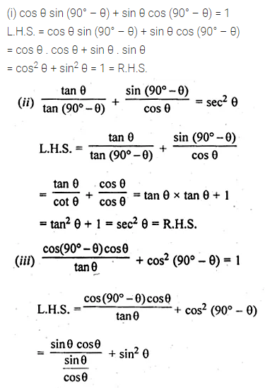 ML Aggarwal Class 10 Solutions for ICSE Maths Chapter 18 Trigonometric Identities Ex 18 16